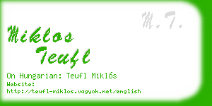 miklos teufl business card